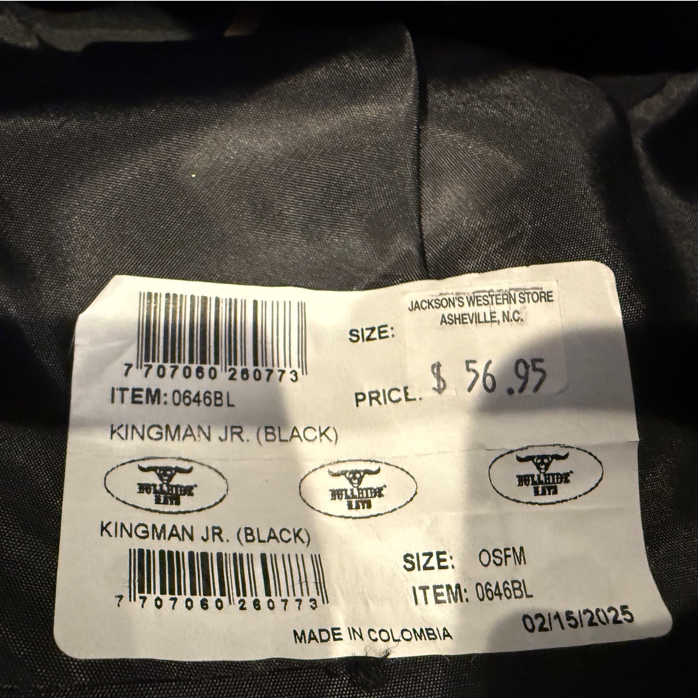 NWT Kids Kingman Jr. Bullhide Black Cowboy Hat - Picture 6 of 6